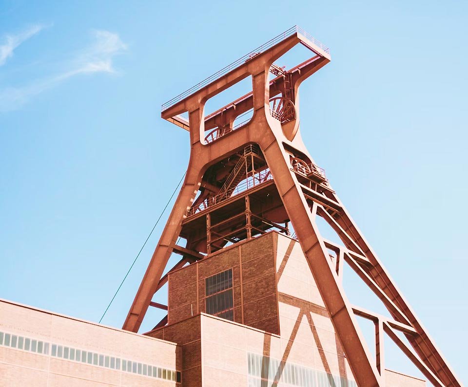 Steel Power Over Building Steel Tower Over Building